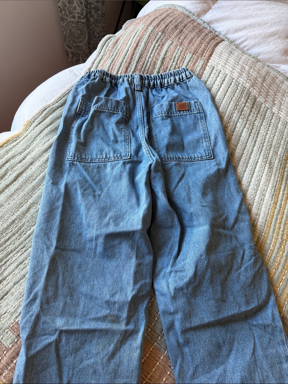 BDG elastic waist straight leg fray jeans size 24 - Picture 5 of 5